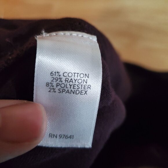 J.Jill Pants Womens Size 16 Plum Purple Authentic Fit Slim Ankle Stretch Denim - Picture 5 of 12